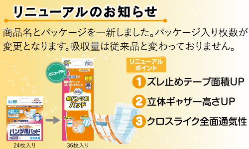 エルモアいちばん 紙パンツ用パッド ｜ 商品情報 ｜ エルモア