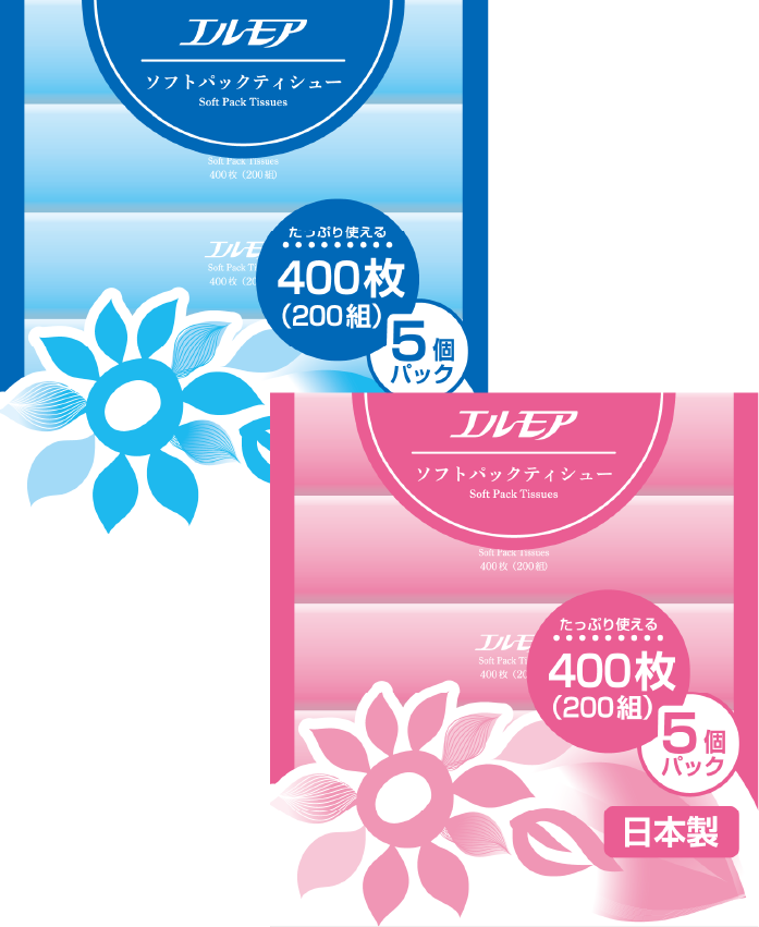 エルモア<br>ソフトパックティシュー200組5パック